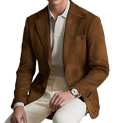 Daniel - Męski elegancki blezer z podwójnym zapięciem