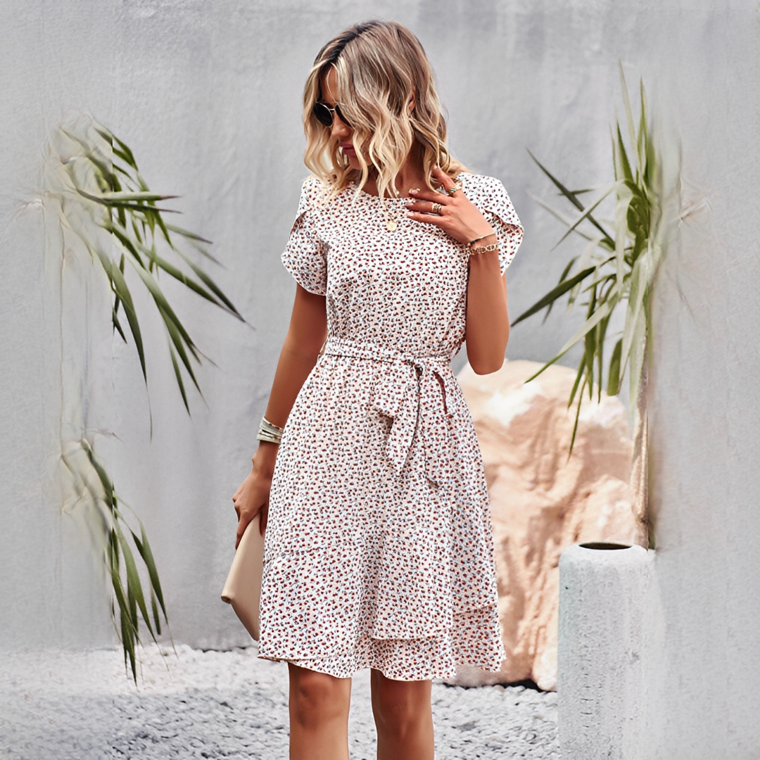 Aurellia - Komfortowa sukienka w kwiaty dla kobiet