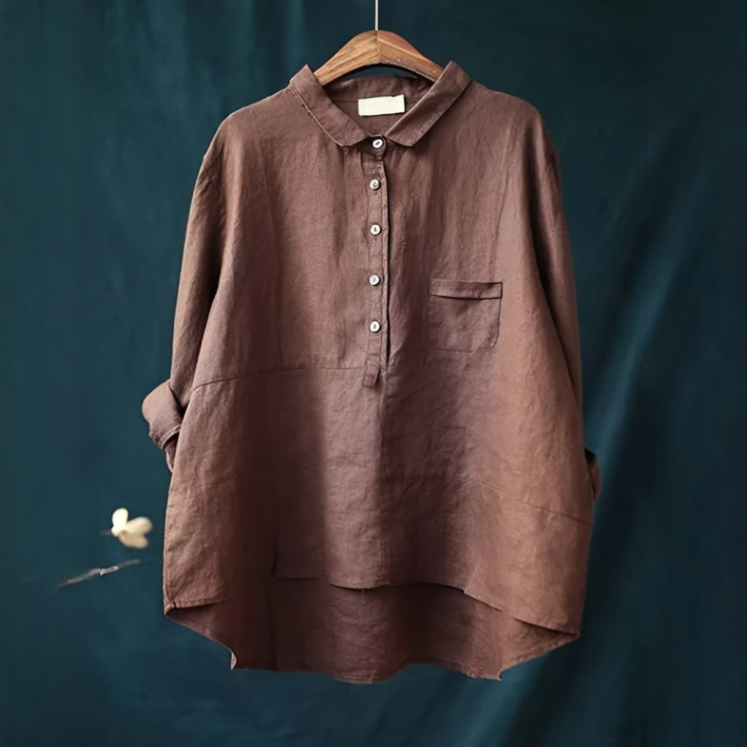 Annalie - Damska koszula na co dzień z długim rękawem