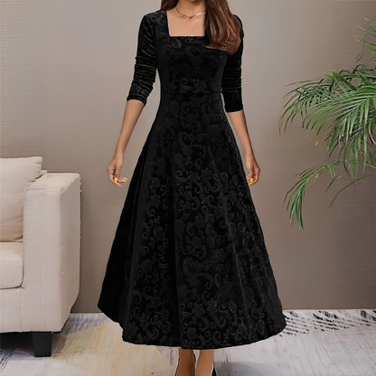 Malvina - Elegancka sukienka z kwadratowym dekoltem dla kobiet