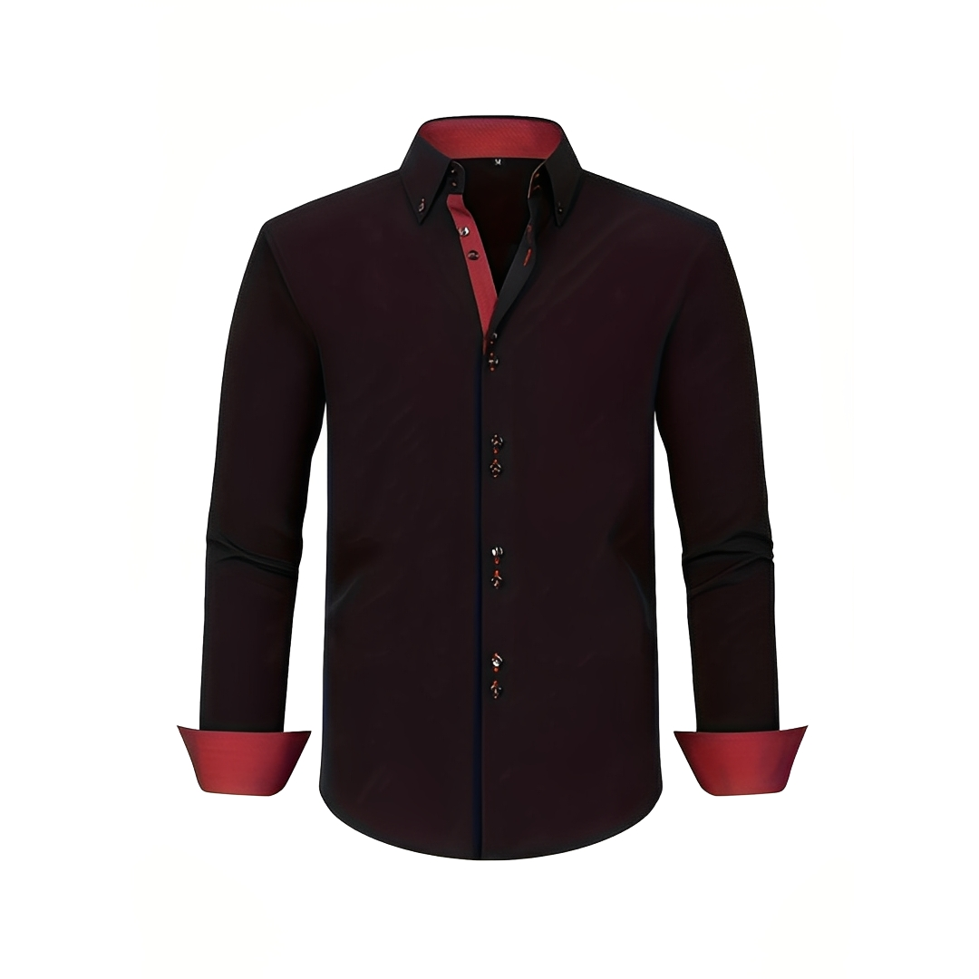 Cirk - Męskie elastyczne polo z długim rękawem