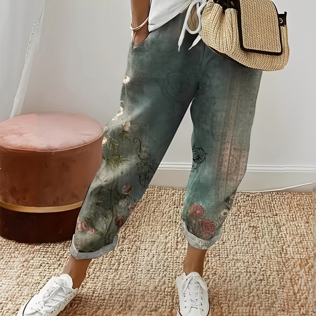 Jacinthe - Wygodne damskie spodnie z paskiem