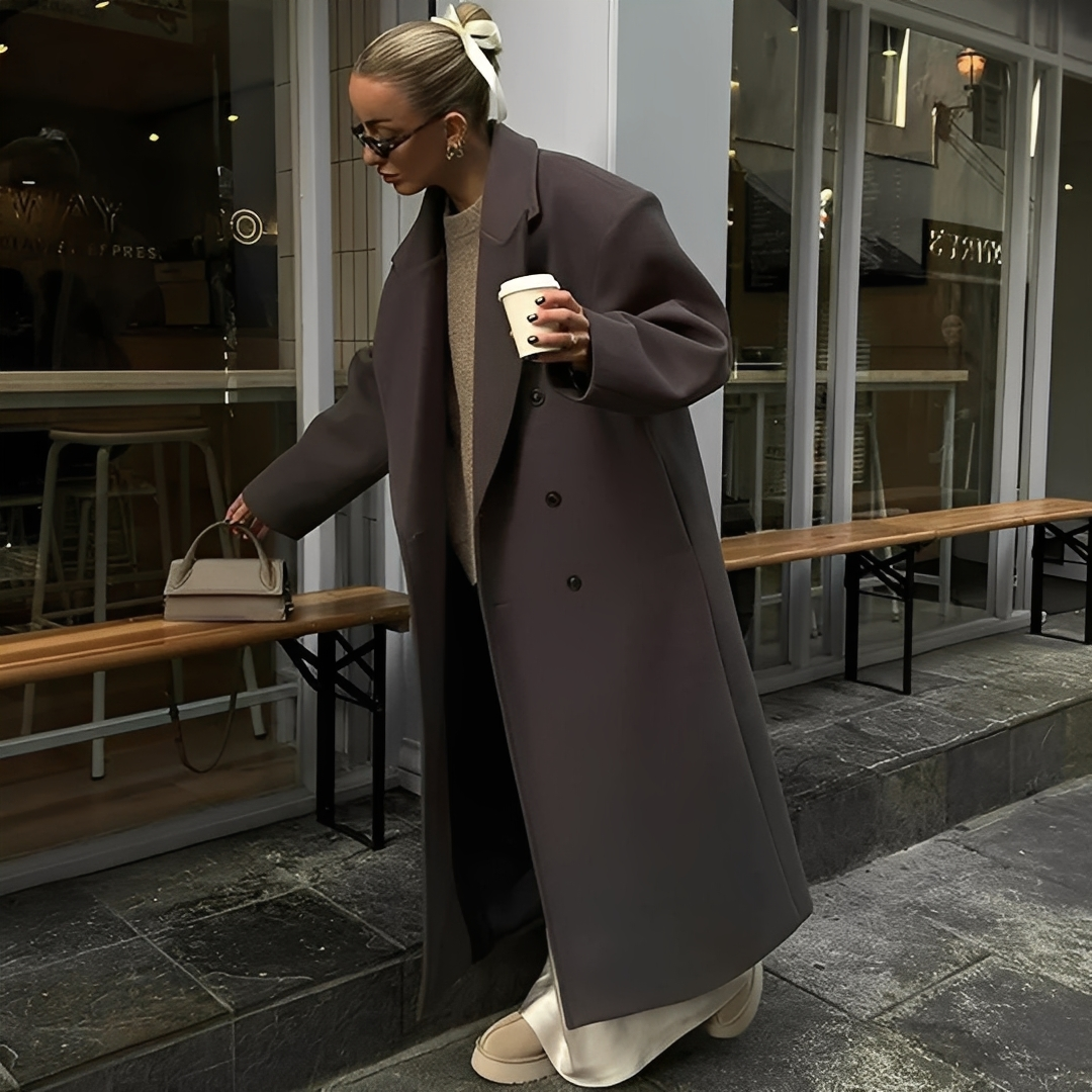 Bernarden - Komfortowy oversize płaszcz damski