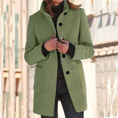 Tatienne - Damski długi nowoczesny płaszcz zimowy