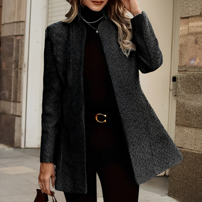 Diah - Modny płaszcz wełniany damski