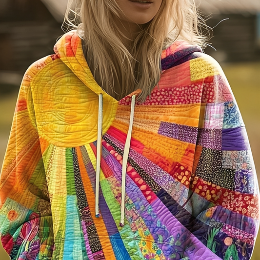 Anjannete - Kolorowa bluza damska z kapturem