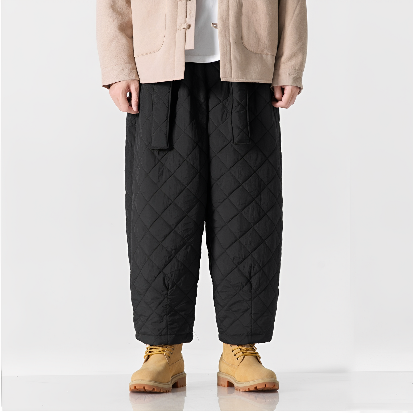 Johnny - Luźne, proste spodnie termiczne dla mężczyzn