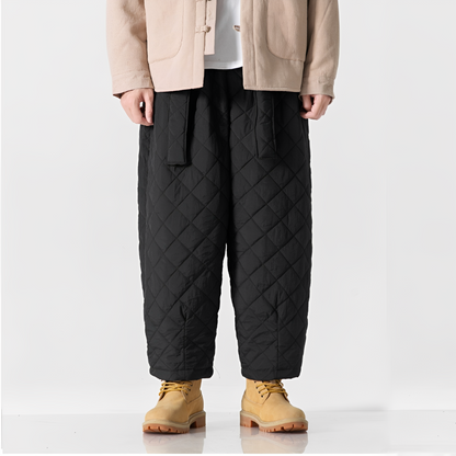 Johnny - Luźne, proste spodnie termiczne dla mężczyzn