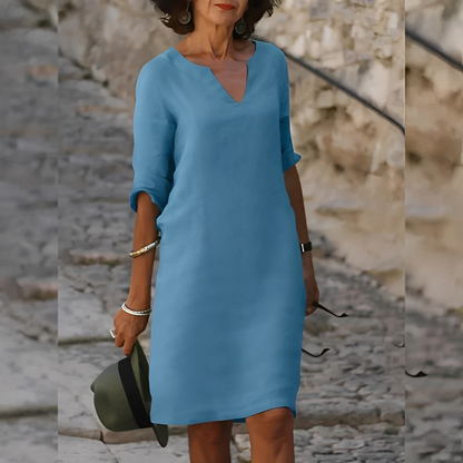 Guilaine - Stylowa sukienka z dekoltem V dla kobiet