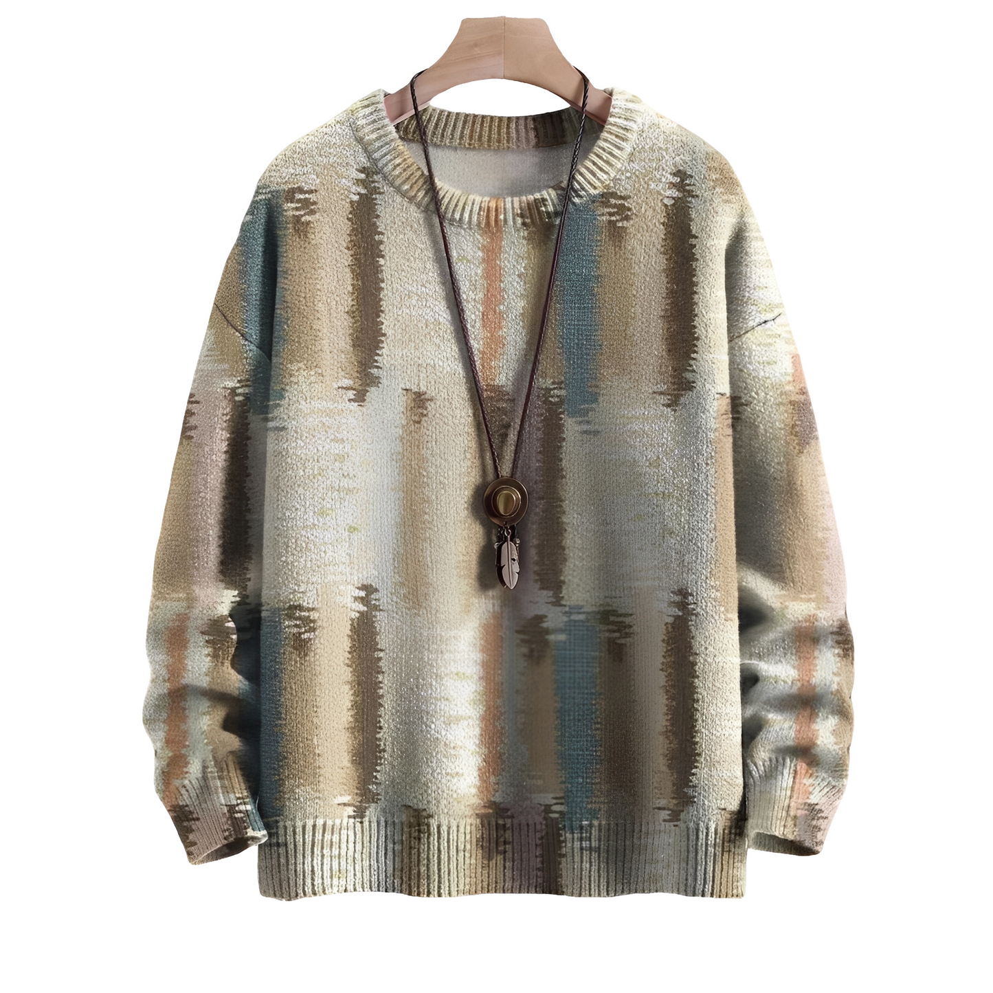 Eugene - Stylowy sweter w paski z wełny dla mężczyzn