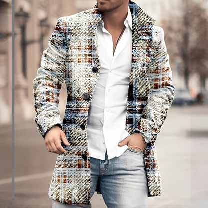 Louison - Długi elegancki płaszcz z guzikami dla mężczyzn