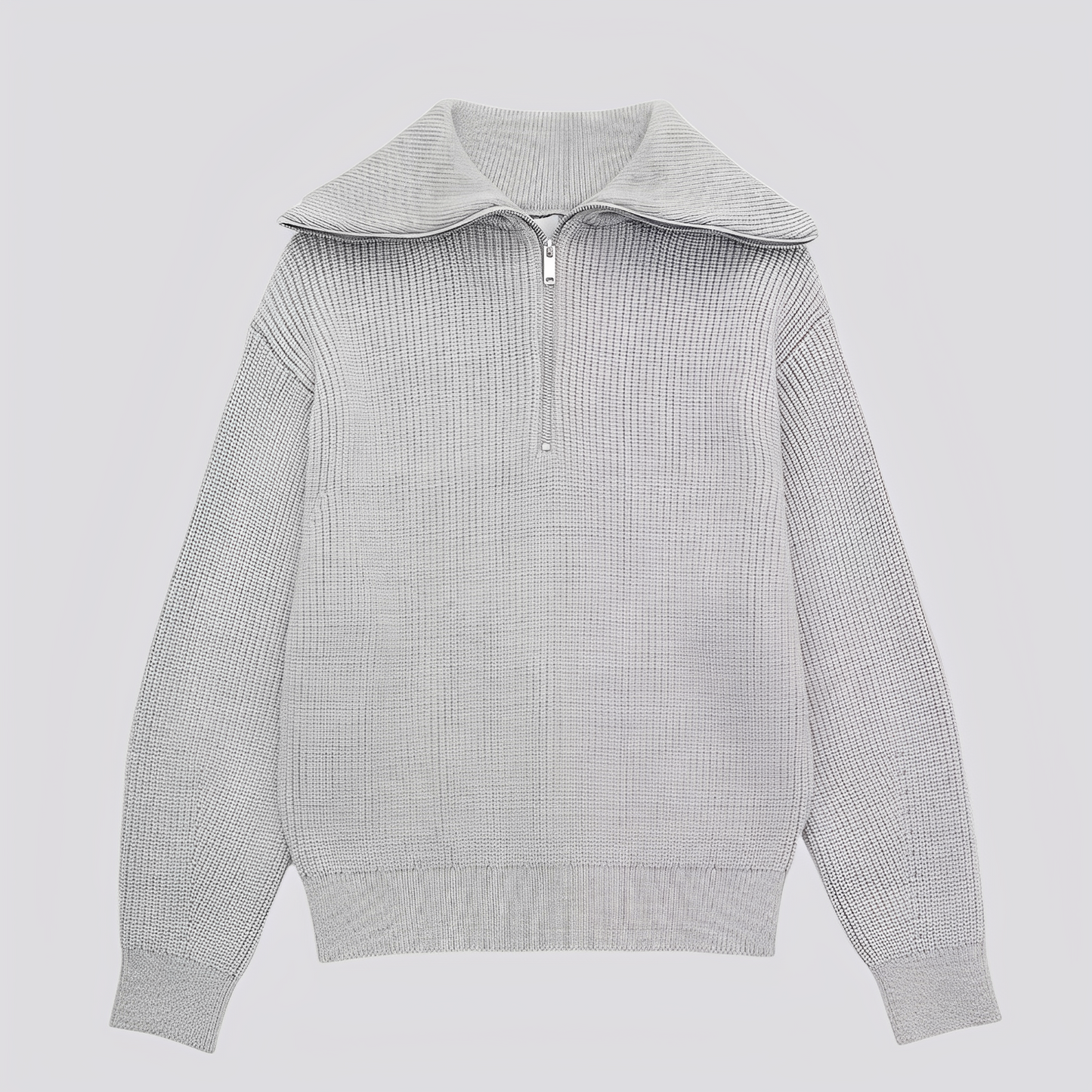 Christine - Nowoczesny sweter w paski z suwakiem dla kobiet