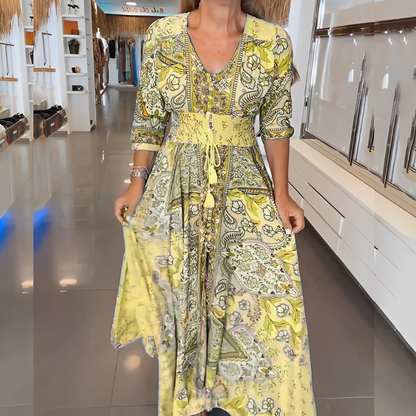 Sébire - Elegancka sukienka z dekoltem V dla kobiet