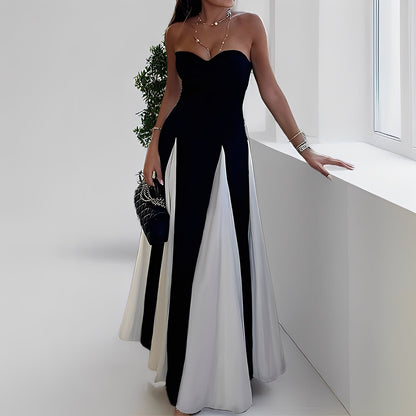 Charisse - Stylowa sukienka z kontrastowym dużym brzegiem dla kobiet