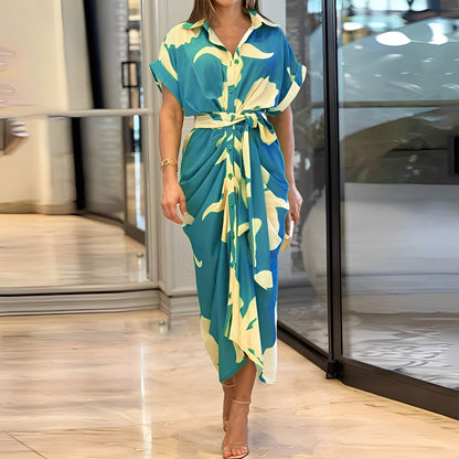 Charlène - Sukienka z guzikami elegancka dla kobiet