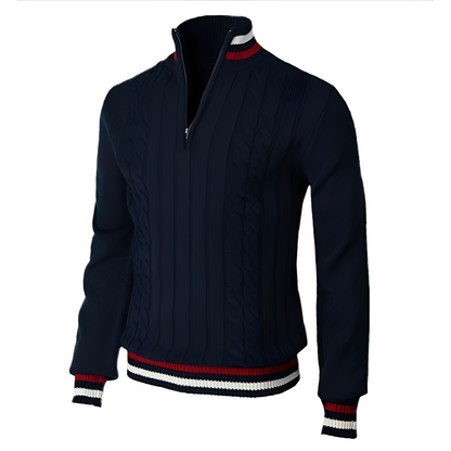 Jerry - Elegancki męski sweter z wysokim kołnierzem