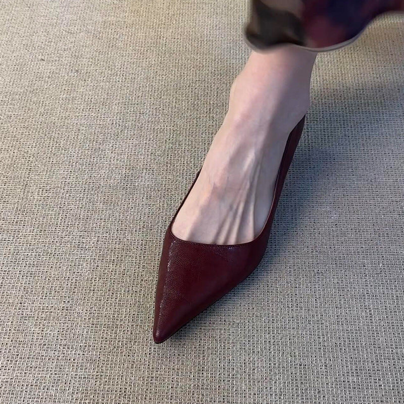 Annie - Stylowe skórzane botki na średnim obcasie dla pań