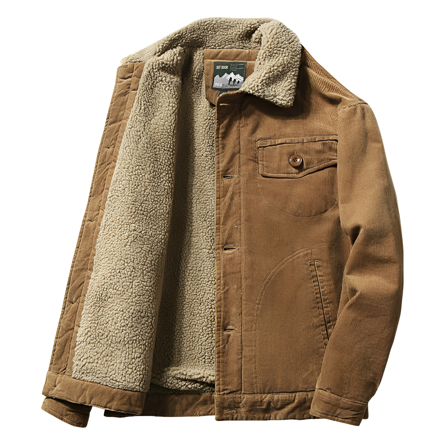 Carl - Stylowa kurtka sztruksowa z polarową podszewką dla mężczyzn