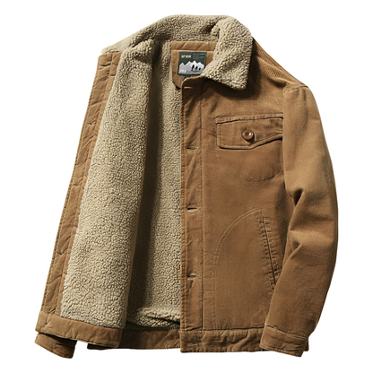 Carl - Stylowa kurtka sztruksowa z polarową podszewką dla mężczyzn