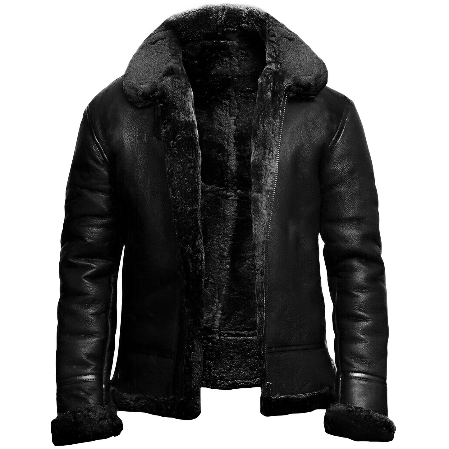 Tristan - Klasyczna kurtka skórzana z klasycznym kołnierzem dla mężczyzn