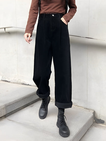 Joanne - Luźne, luźne spodnie sztruksowe dla kobiet