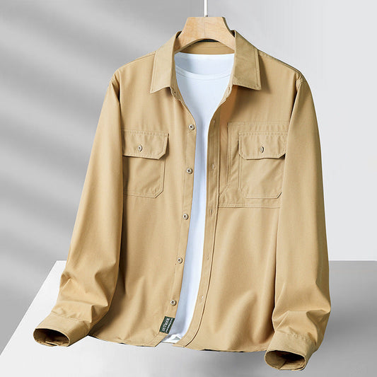 Philip - Swobodna męska koszula z długimi rękawami i kieszeniami