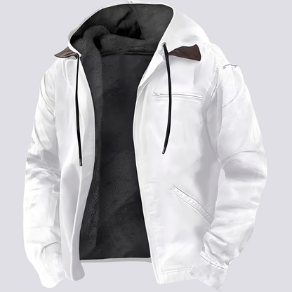 Harris - Męska kurtka pikowana z kapturem, luźny krój