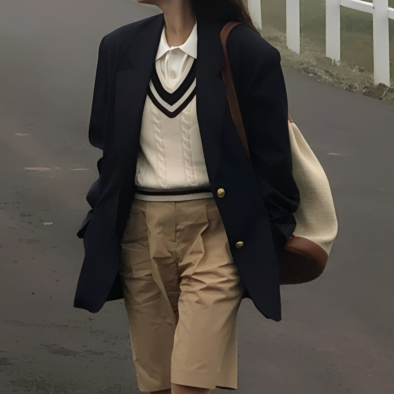 Leona - Klasyczna damska kamizelka z dzianiny z dekoltem w serek