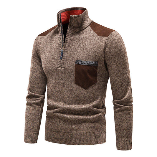 Rayne - Stylowy sweter z zamkiem i kieszenią dla mężczyzn