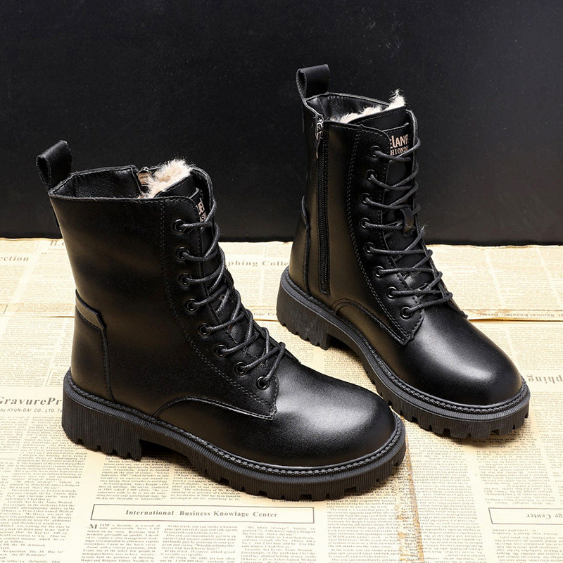 Melissa - Tradycyjne zimowe skórzane buty dla kobiet