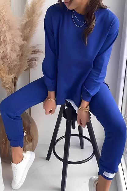 Kristine - Damski zestaw z luźną bluzą i spodniami
