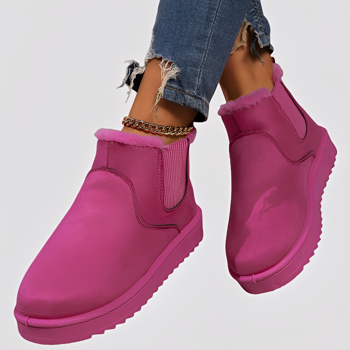 Henie - Ciepłe damskie buty z polarowym ociepleniem