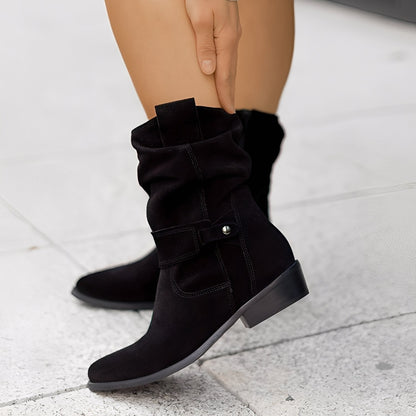 Celestine - Trendy krótkie buty z okrągłym przodem dla kobiet