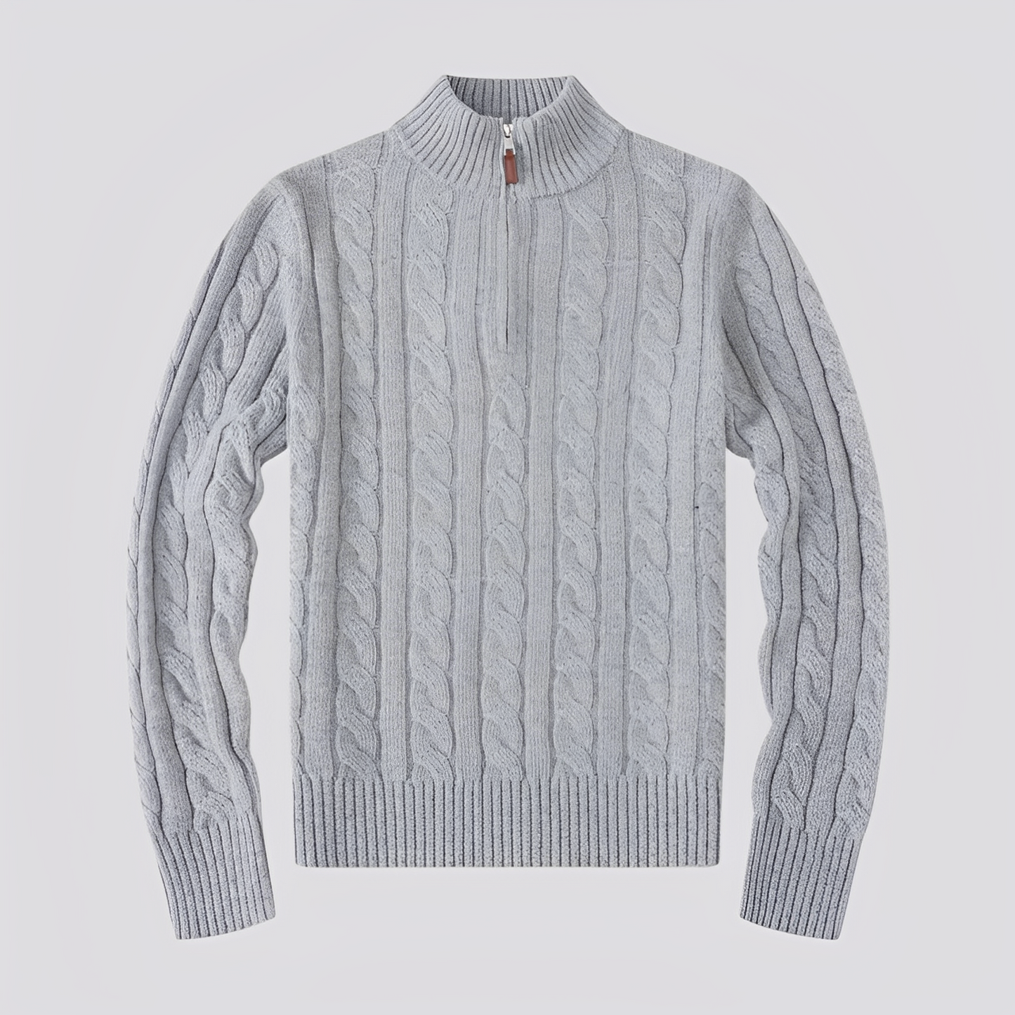 Jasper - Modny męski sweter z zamkiem do połowy