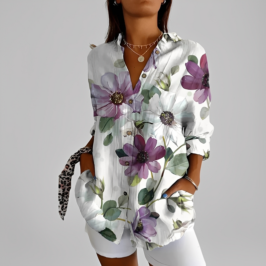 Annick - Modna bluzka z długim rękawem dla kobiet