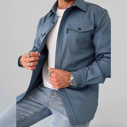 Eufed - Męska koszula casual z długim rękawem