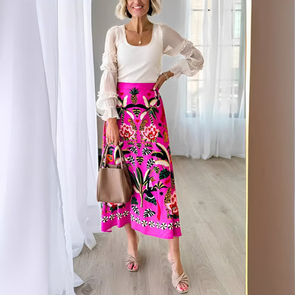 Chanie - Stylowa sukienka w kwiaty dla kobiet