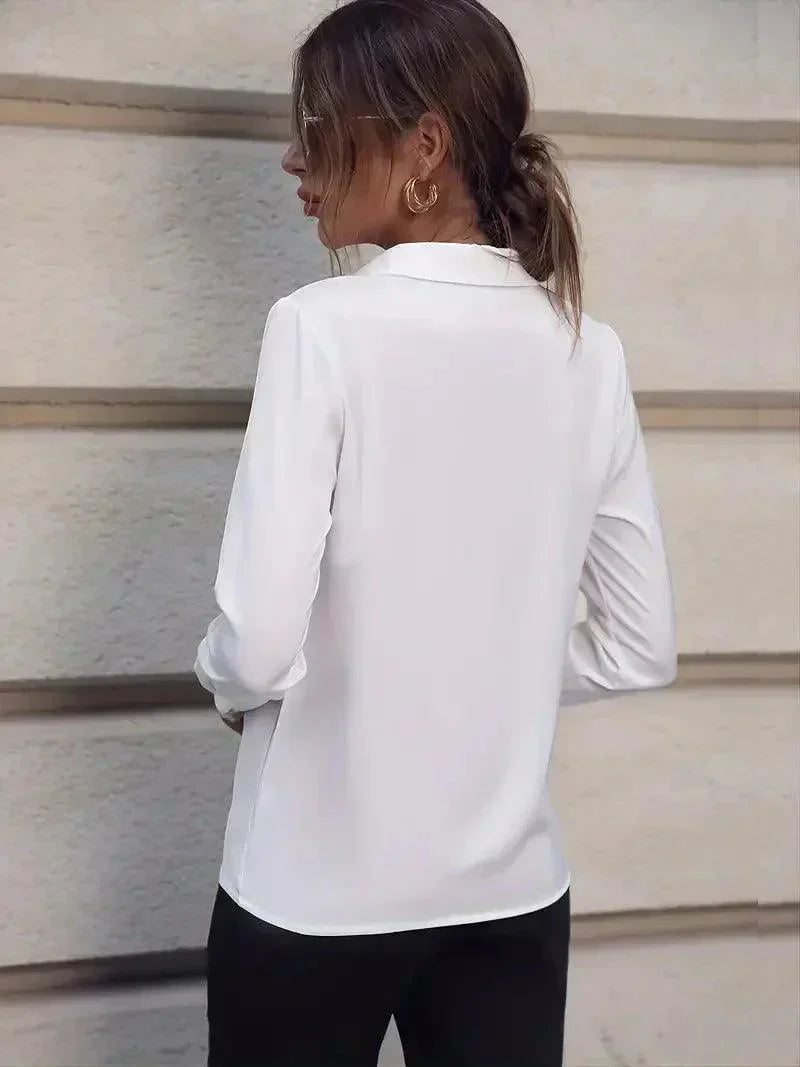 Marit – Formalna Bluzka z Długim Rękawem