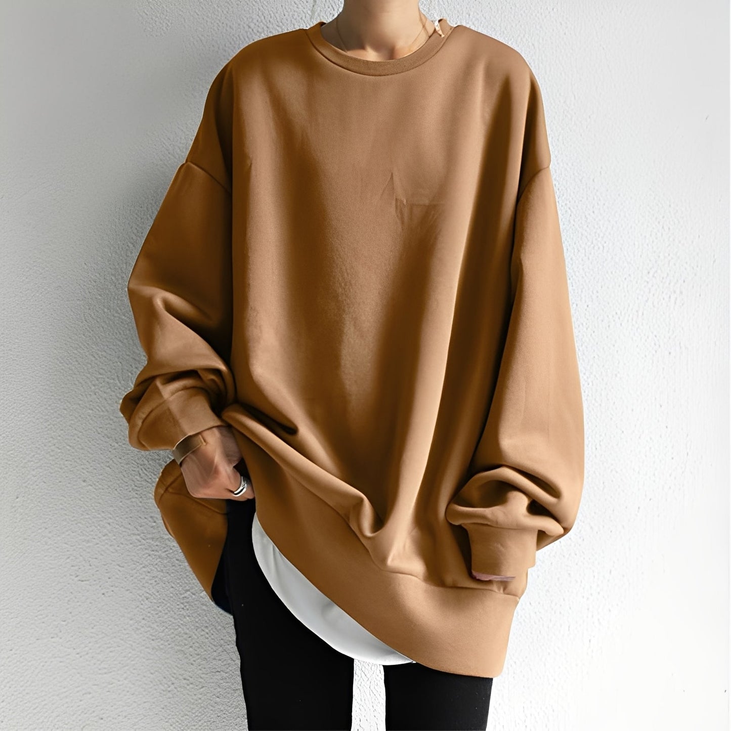 Andrina - Duży sweter z okrągłym dekoltem dla kobiet