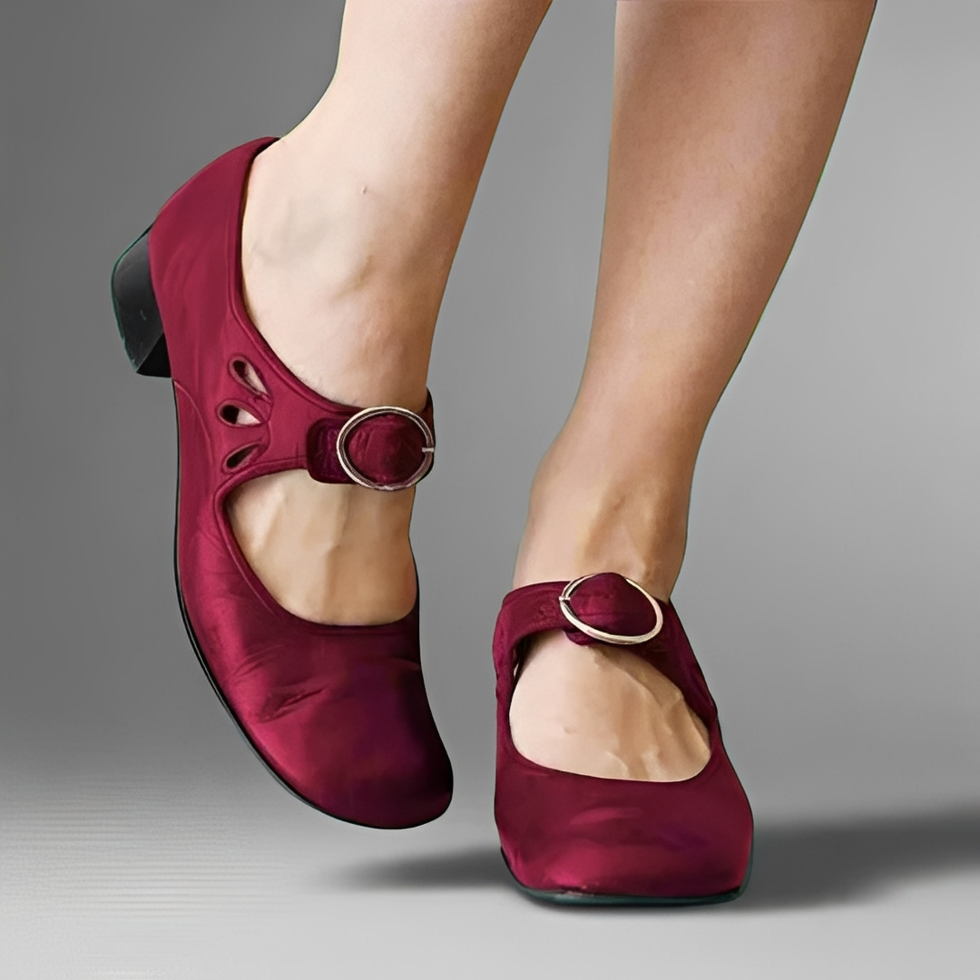 Adélayla - Wygodne sandały ze skóry na obcasie dla kobiet