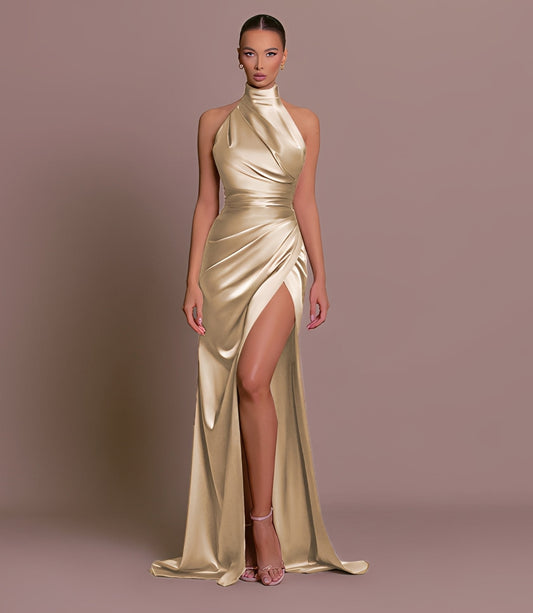 Margie - Elegancka suknia wieczorowa z wysokim rozcięciem dla kobiet