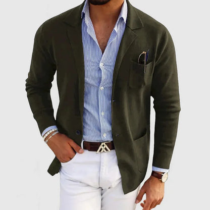 Silvanus - Męski Casual Dzianinowy Blezer, Lekki
