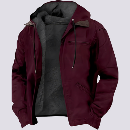 Harris - Męska kurtka pikowana z kapturem, luźny krój