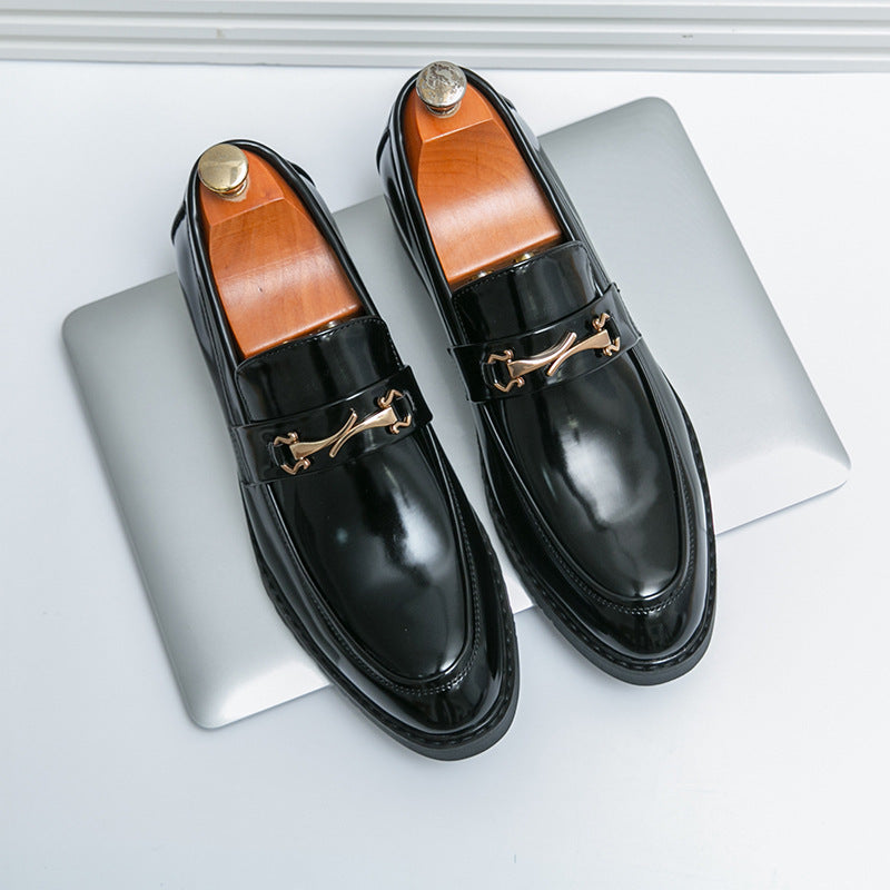 Marcus - Eleganckie skórzane mokasyny na niskim obcasie dla mężczyzn