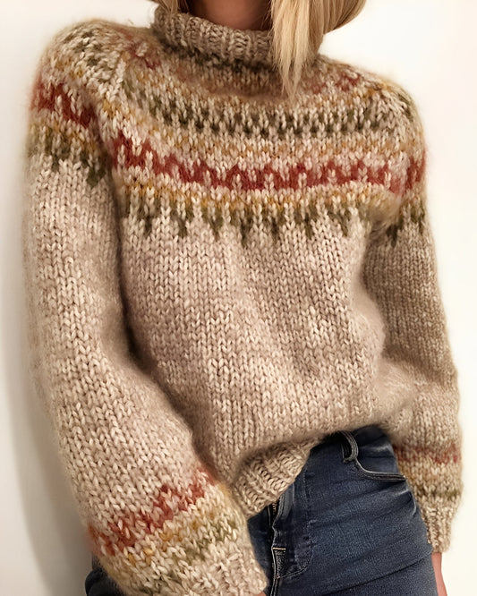 Gemma - Stylowy sweter z wysokim kołnierzem dla kobiet