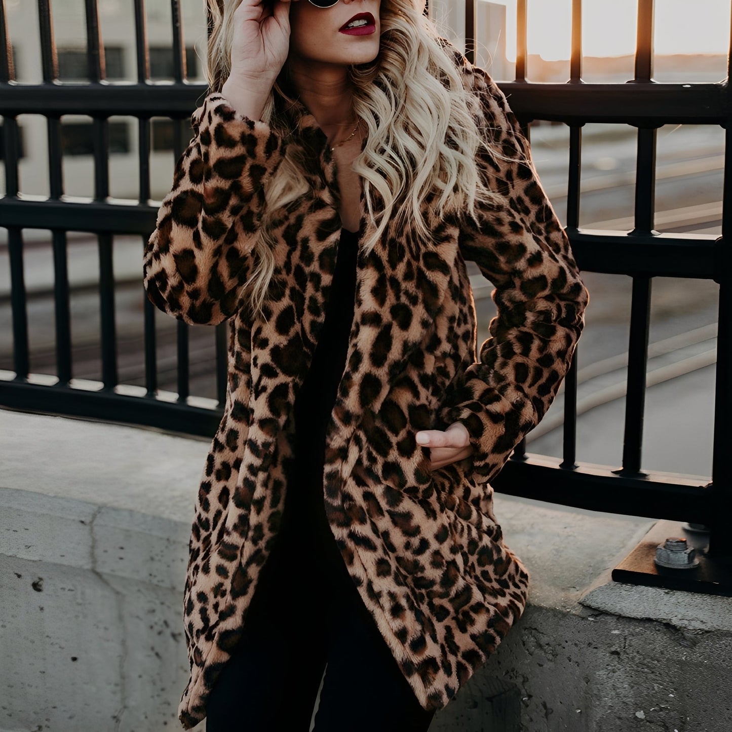 Bertha - Modny damski płaszcz ze sztucznego futra