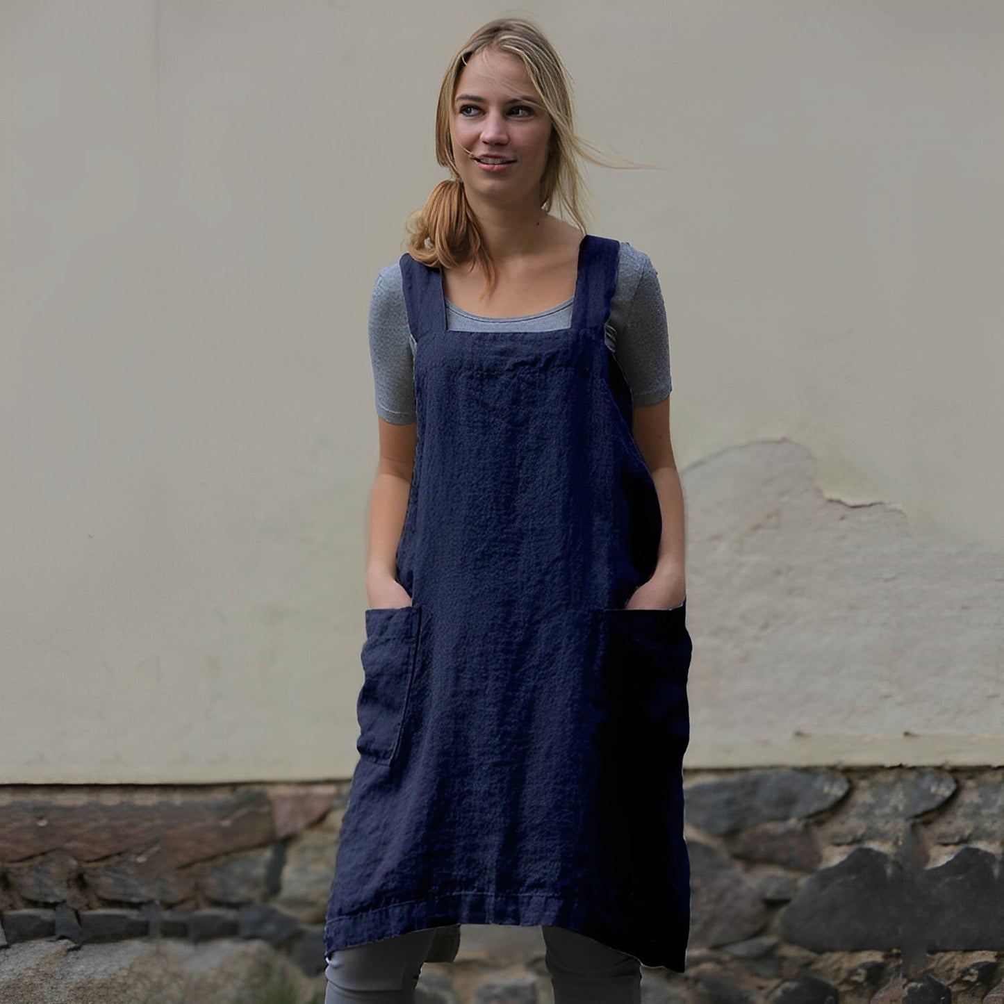 Mozelle - Luźna sukienka z kieszeniami dla kobiet