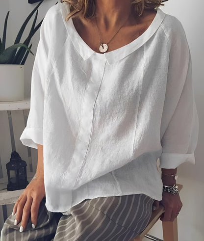 Lillian - Wygodna bluzka z kołnierzem rewersowym dla kobiet