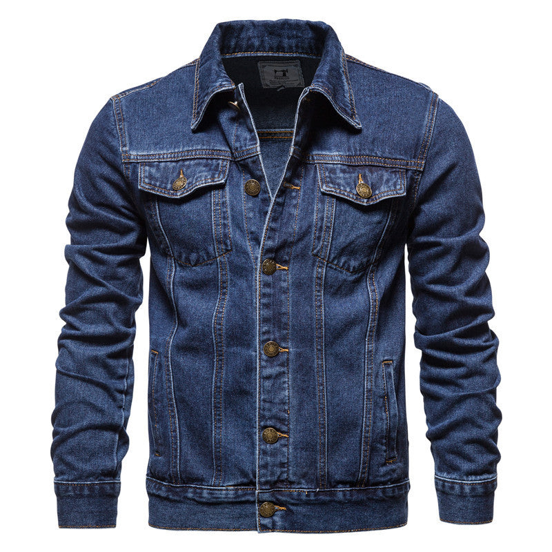 Winton - Męska klasyczna kurtka truckerowa z denimu