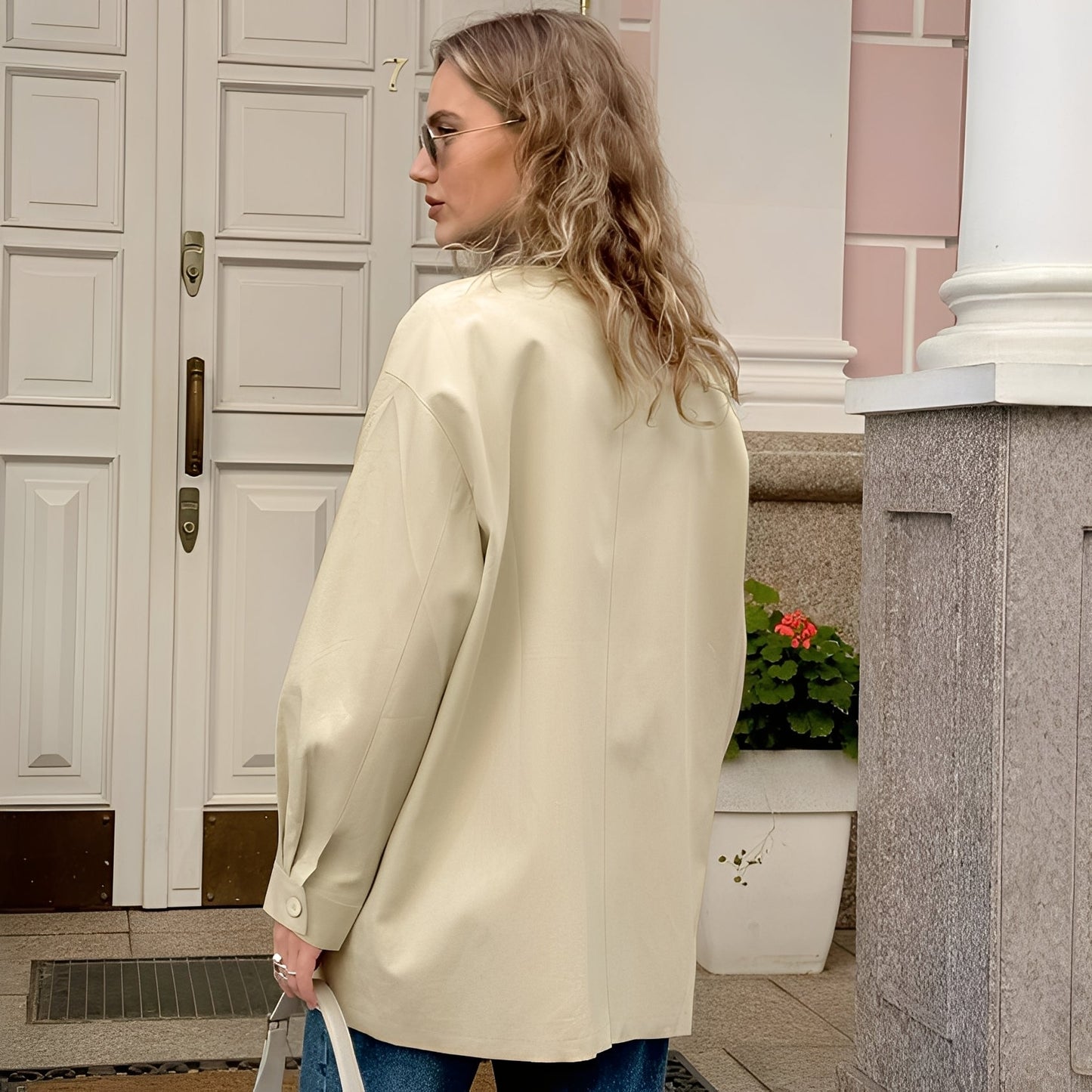 Eireen - Modna, swobodna kurtka z kołnierzem polo dla kobiet